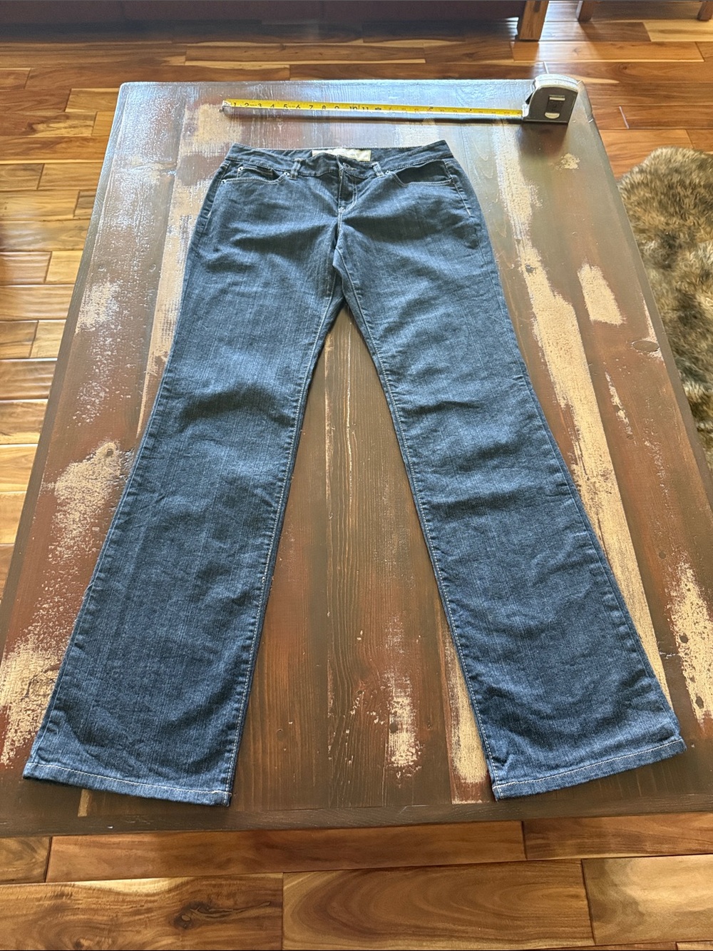 LOFT Women's Dark Blue Flare Jeans 8 Tall